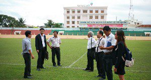 Đoàn khảo sát VPF làm việc tại CLB bóng đá Sanna Khánh Hòa BVN