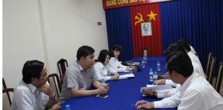 Đoàn khảo sát VPF làm việc với CLB Đồng Tâm Long An