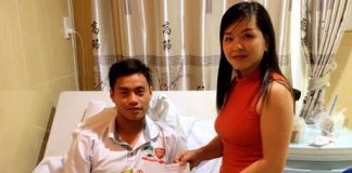 Đại diện VPF đến thăm và động viên cầu thủ Tạ Thái Học (HAGL)