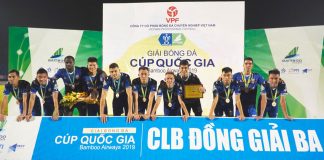 Chùm ảnh trao đồng giải Ba CQG Bamboo Airways 2019 cho Becamex Bình Dương và TP Hồ Chí Minh