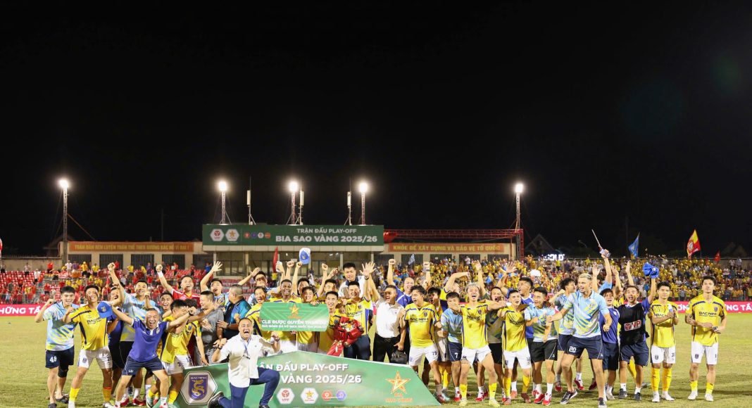 Trận đấu Play-off Bia Sao Vàng 2025/26: CLB Bắc Ninh chào V.League 1-2026/27