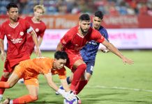 Vòng 26 LPBank V.League 1 – 2025/26: Chùm ảnh Thể Công – Viettel – Công An Hà Nội